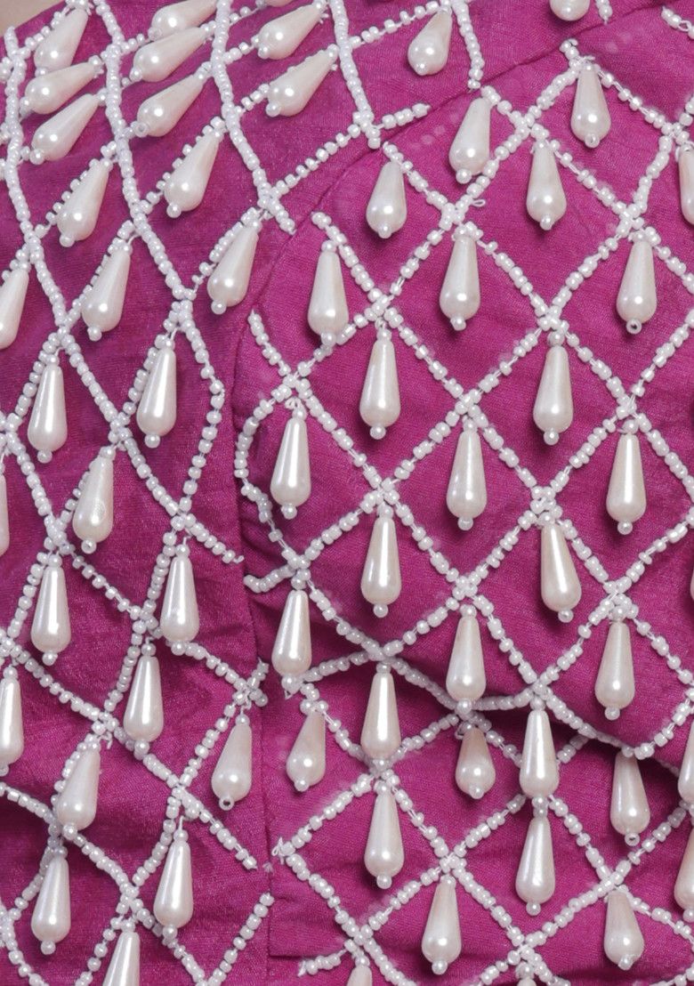 Pink Skirt Set With Hand Embroidered Blouse and Dupatta